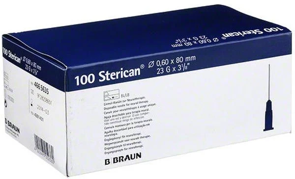 Ago Sterican 23G 0,60x80mm blu Nuovo Luer 100 pezzi