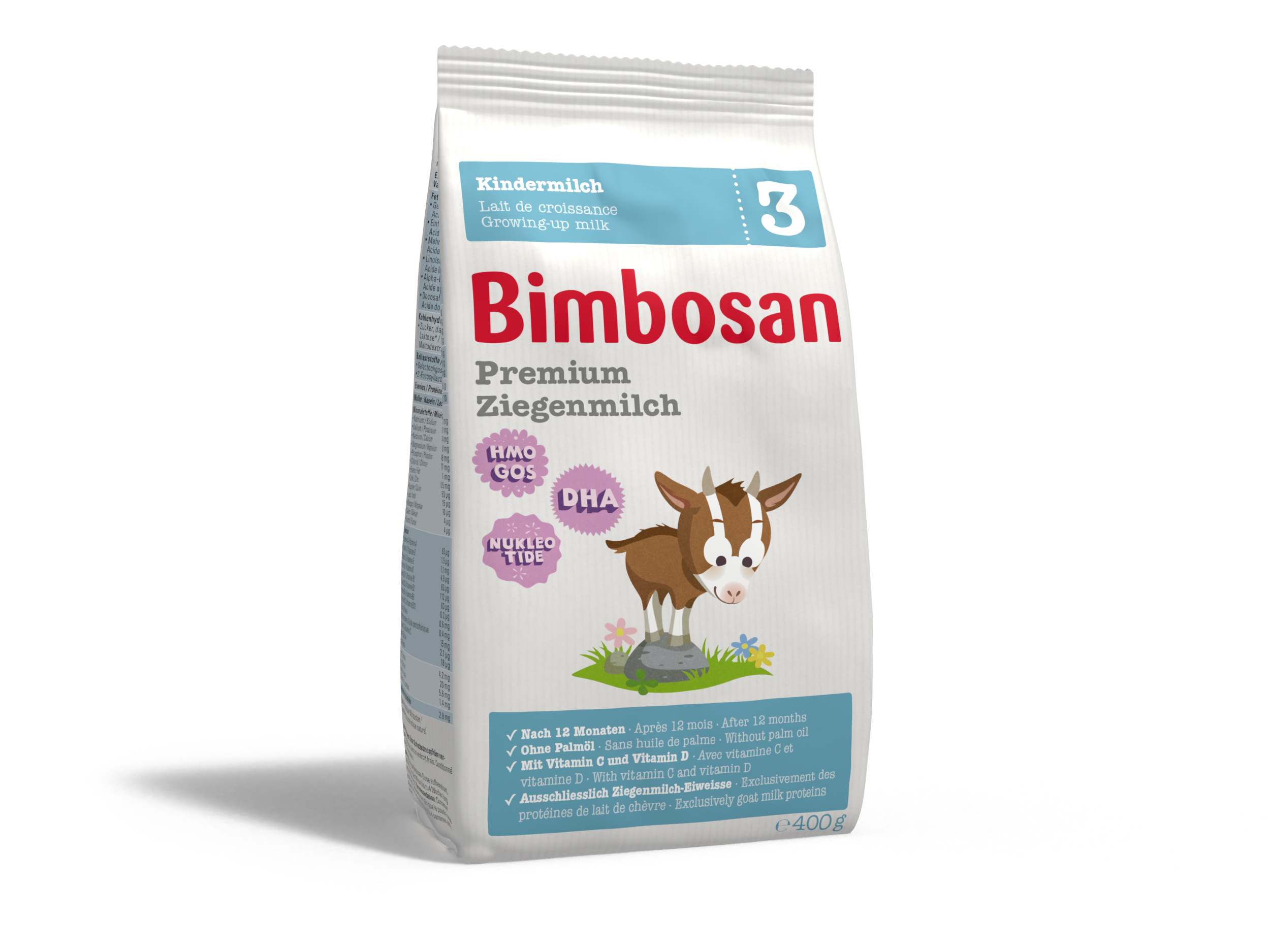 BIMBOSAN Premium Ziegenmilch 3 refill Beutel 400g