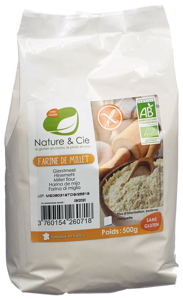 NATURE&CIE Farina di miglio senza glutine 500g