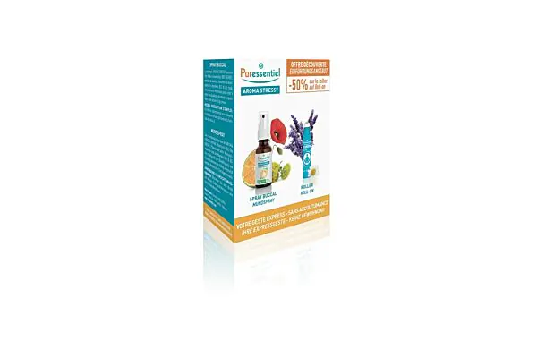 Puressentiel Stress Box Roll-on + Spray per la bocca