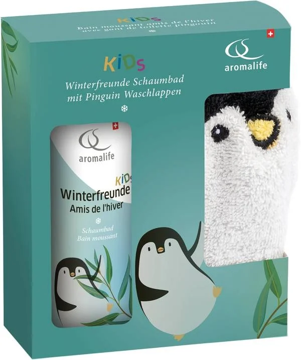AROMALIFE Set regalo da bagno per bambini Amici dell'inverno Lavabile