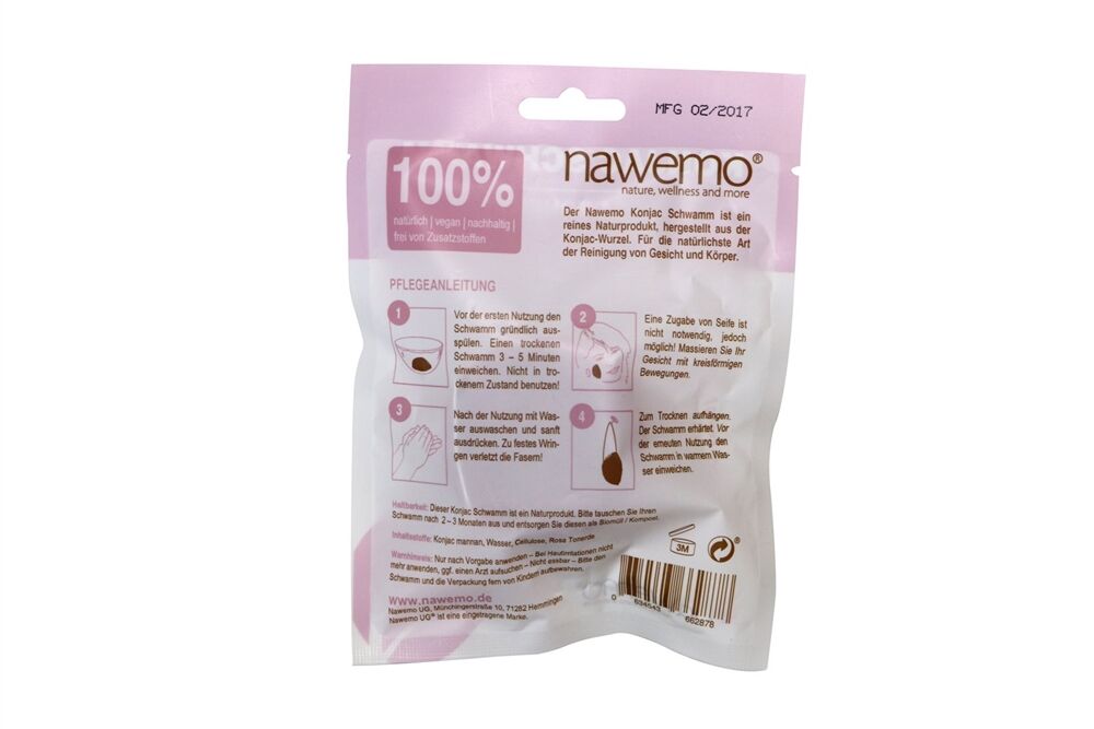 nawemo Konjac spugna argilla rosa