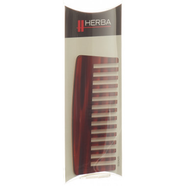 Pettine tascabile Herba 11 cm in acetato segato a mano marrone