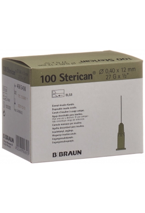 Sterican Kanüle G27 0.4x12mm 1/2 lang grau 100 Stück