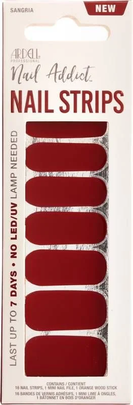 ARDELL Nail Addict Strips Sangria 16 pezzi