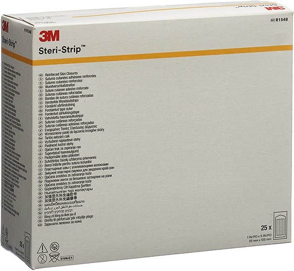 3M STERI STRIP 25x125mm bianco rinforzato n 25 x 4 pezzi