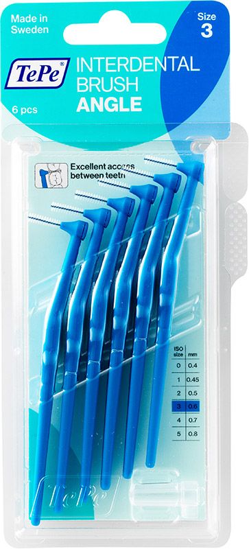 TePe Scovolino Interdentale Angolare 0,6 mm blu 6 pezzi
