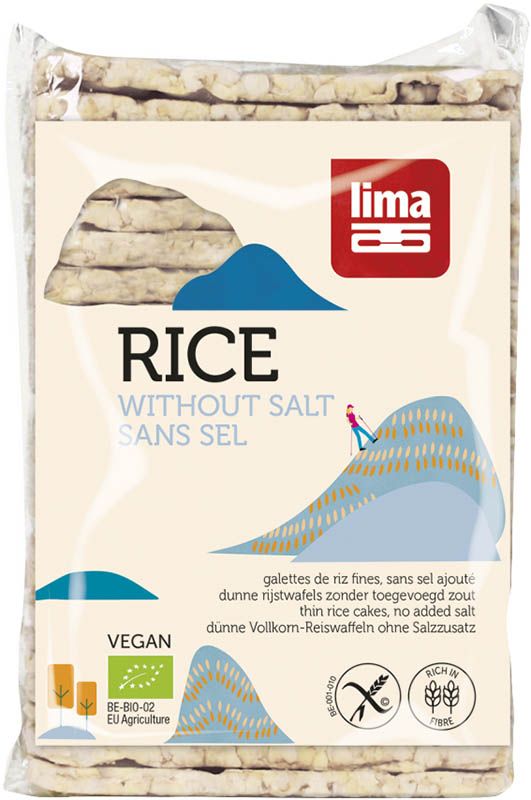 Gallette di riso Lima sottili a basso contenuto di sale 130g