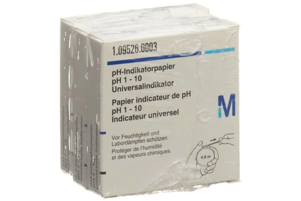 Rotolo di carta indicatore Merck completo pH 1-10 3 pezzi