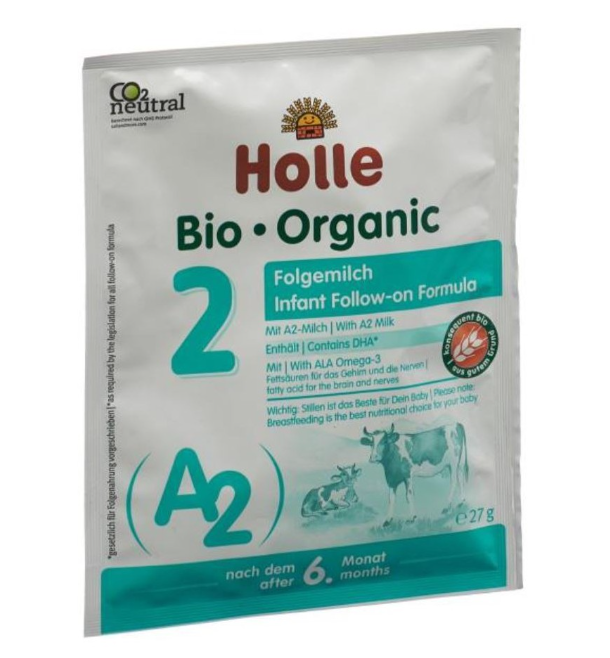 HOLLE Latte di proseguimento biologico 2 Campione 15 x 27 g