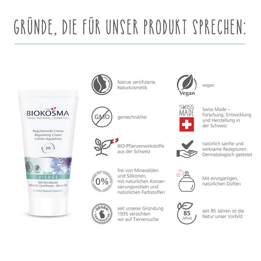 BIOKOSMA Pure regulierende 24h Creme 50 ml