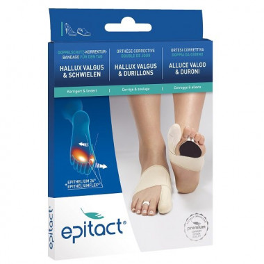 Epitact benda correttiva flessibile a doppia protezione alluce valgo TAG L 23-24,5 cm sinistra