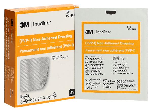 Inadine Wundauflage 5x5cm steril Btl 25 Stück
