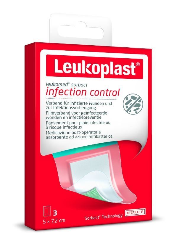 LEUKOPLAST Leukomed Sorbact 7.2 x 5cm, 3 Stück