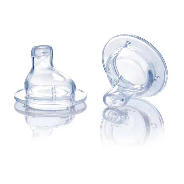 Bottiglie a collo largo in silicone con beccuccio Nuby 2 pezzi