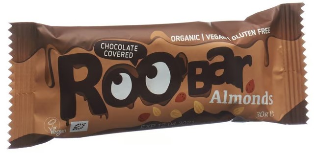 Barretta di cioccolato ROOBAR con mandorle 30g