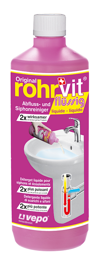 ROHRVIT detergente per scarichi liquido pronto all'uso 1000ml