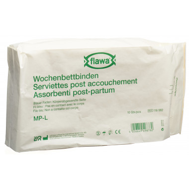 Flawa bende post-partum MP-L trattate anti-germi Btl 10 pezzi