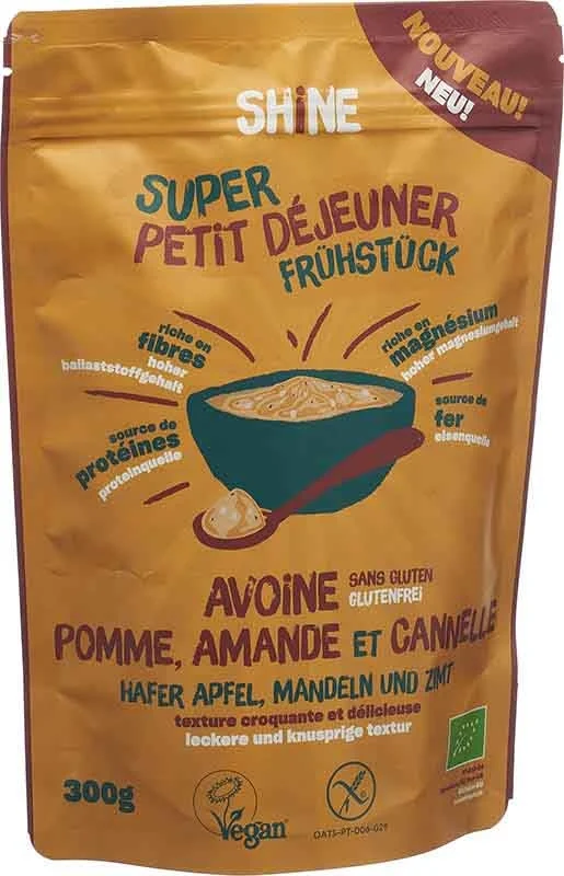 SHINE Avena Colazione Mela Mandorla e Cannella BIO 300g