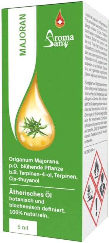 Aromasan maggiorana etere/olio in confezione bio 5ml