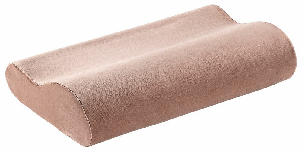 Cuscino da collo ELSA 50x11cm in velluto sabbia