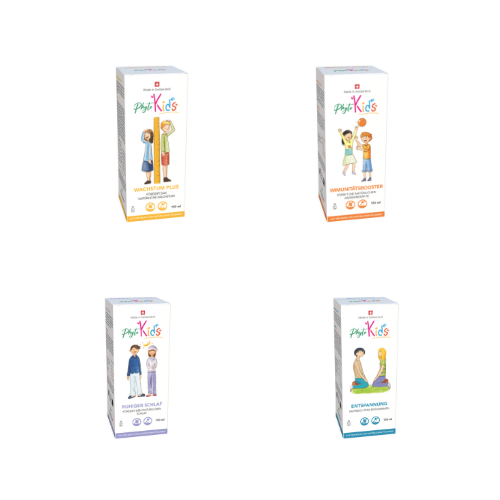 Pacchetto PhytoKids: Sciroppo Immunity Booster + Sciroppo Relax + Sciroppo Crescita Plus + Sciroppo Sonno Calmo
