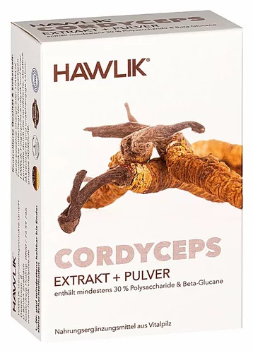 HAWLIK Estratto di Cordyceps + Capsule in polvere 60 Capsule