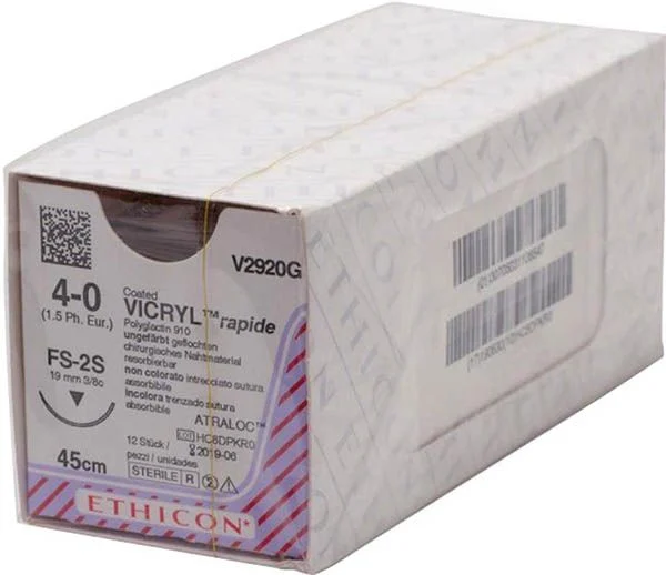 VICRYL RAPID 45cm non colorato 4-0 J-1 12 pezzi