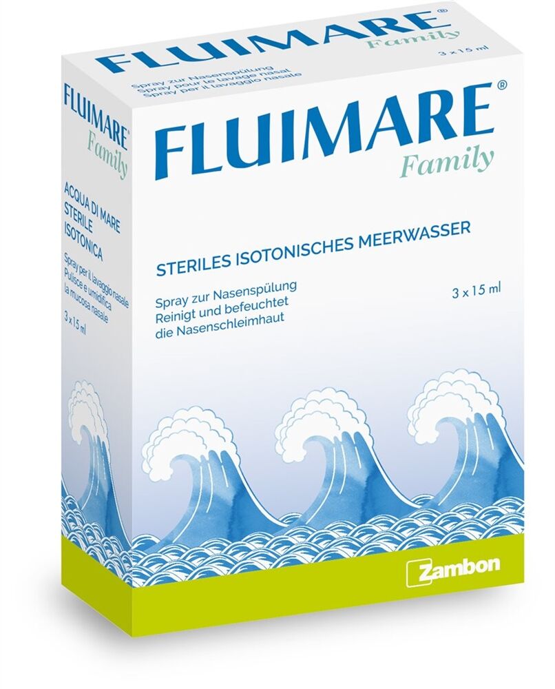 Fluimare Spray Nasale Famiglia 3 flaconi da 15 ml ciascuno