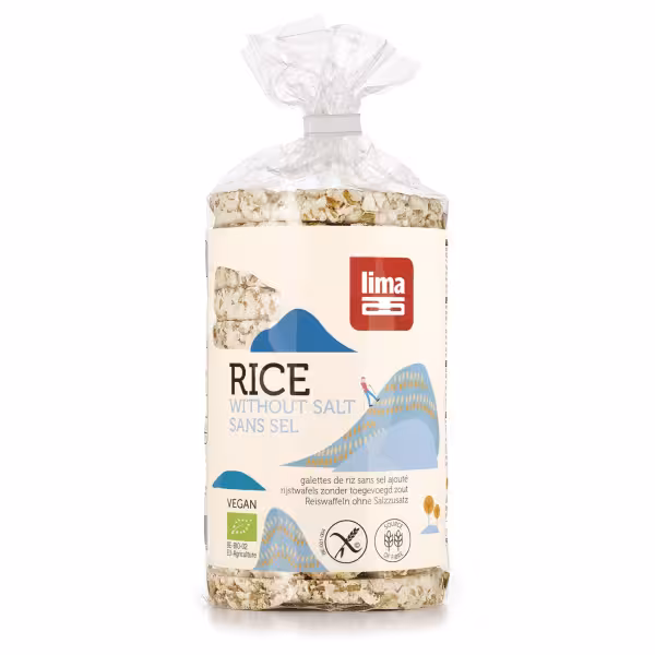 Gallette di riso Lima senza sale, confezione da 100 g