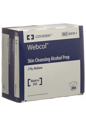 WEBCOL tamponi alcolici 3,3x3,1cm sterili 200 pezzi