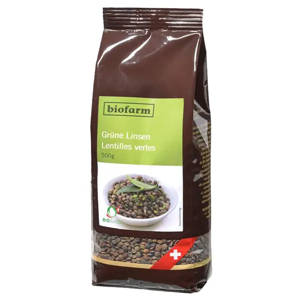 Biofarm Lenticchie verdi CH Bud Bag 500g