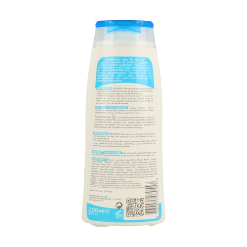 ALPHANOVA® kids ZEROPOU shampooing préventif 200ml