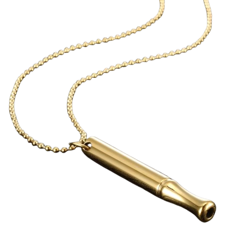 Collana respiratoria anti-ansia in oro – Riduzione dello stress, consapevolezza e smettere di fumare