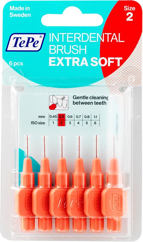 TePe Scovolino interdentale 0,50 mm x-morbido rosso 6 pezzi