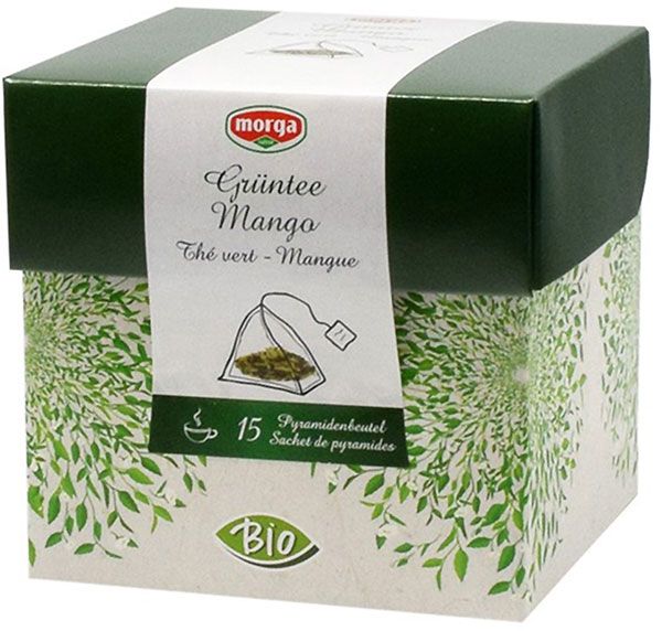 MORGA Tè verde al mango Piramide biologica 15 pezzi