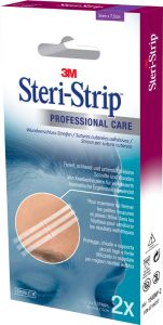 3M Steri Strip 3x75mm bianco rinforzato 2 x 5 pezzi