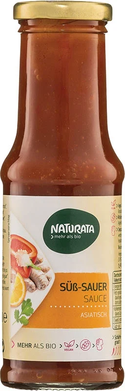 Naturata Salsa agrodolce, bottiglia di vetro da 210 ml