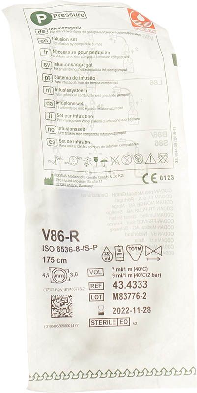 Set di infusione Codan V86-P-R con ventilazione