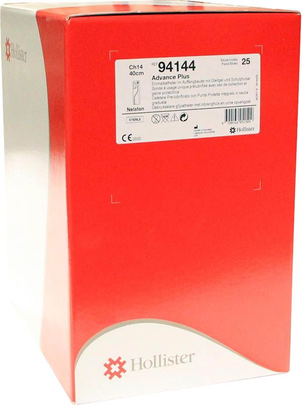 Advance Plus Pocket 1x catetere CH14 40 cm con sacca 25 pezzi