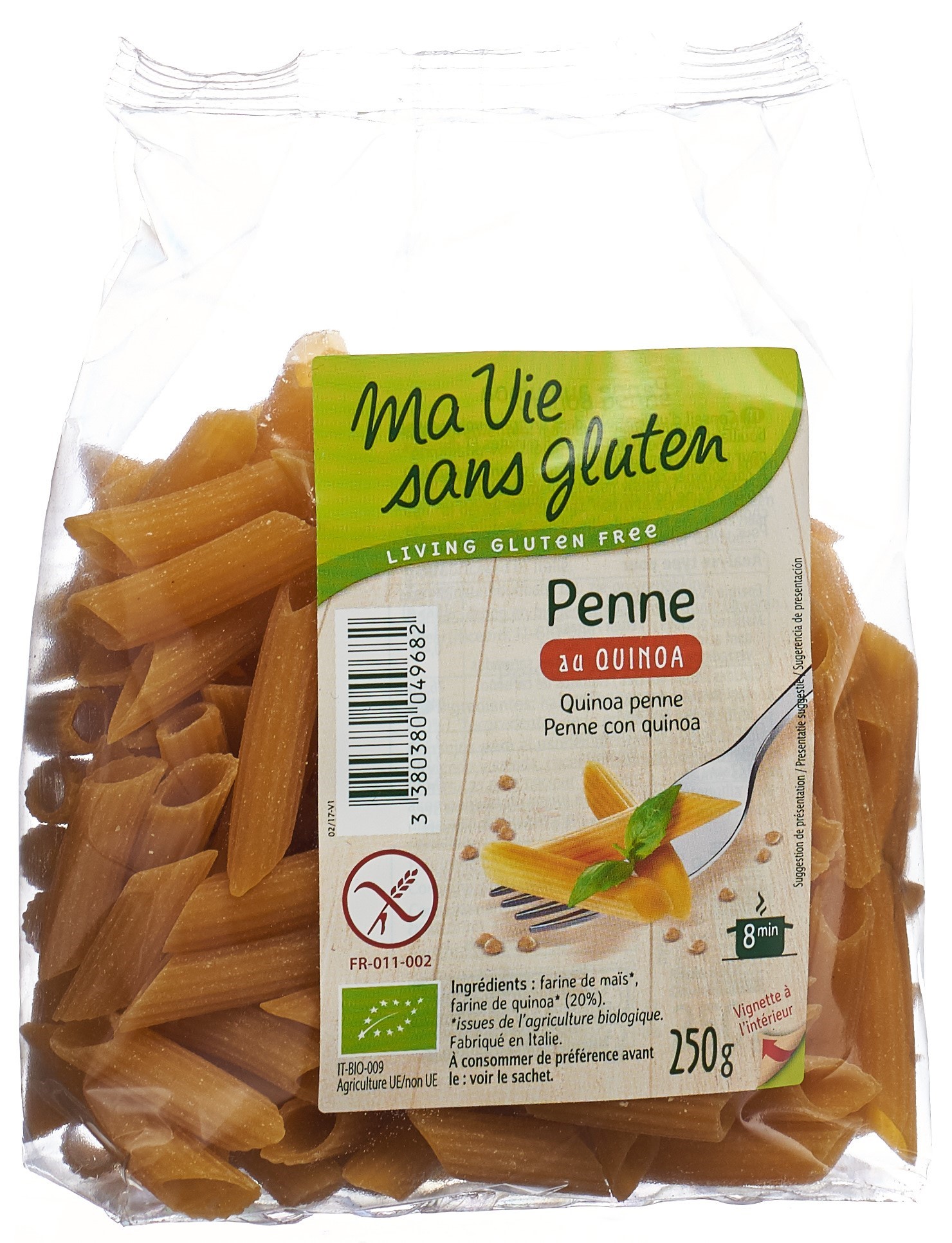 MA VIE S GLUT Penne mais e quinoa 250g
