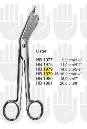 Forbici Butsch secondo Lister 14 cm