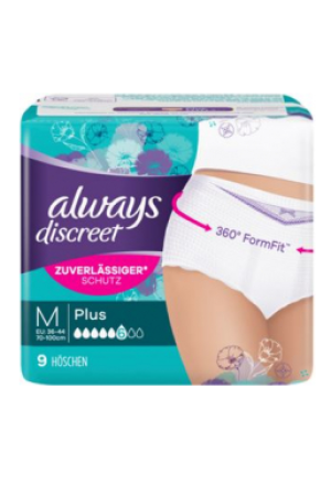 ALWAYS Discreet Incontinence Pants M Plus 10 pz.