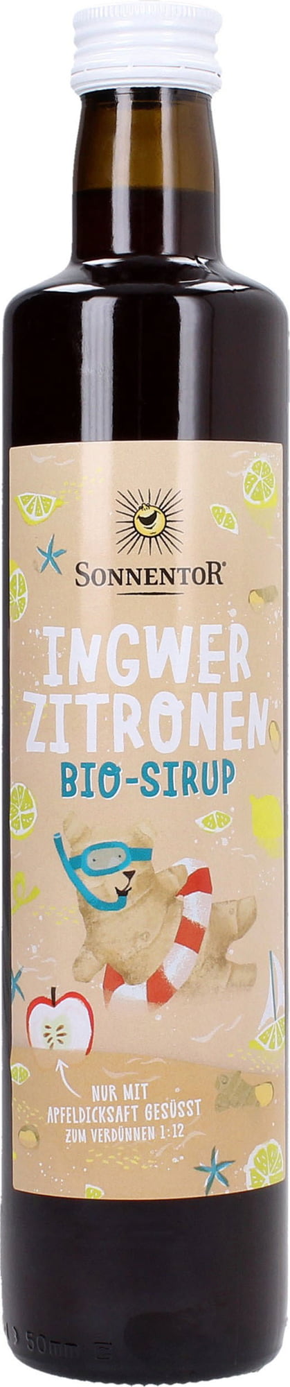 Sonnentor Sciroppo di zenzero e limone BIO 500ml