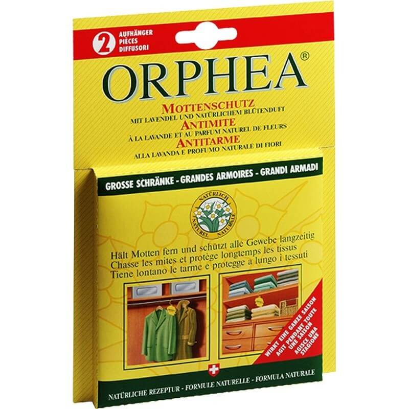 Orphea protezione antitarme fragranza fiore appendiabiti 2 pezzi