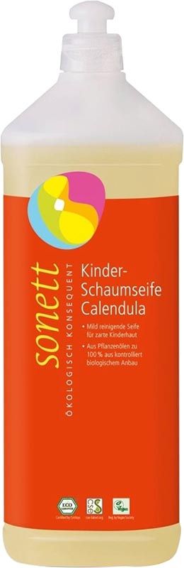 Sonett Sapone Schiuma Bambini Calendula bottiglia di ricarica 1lt