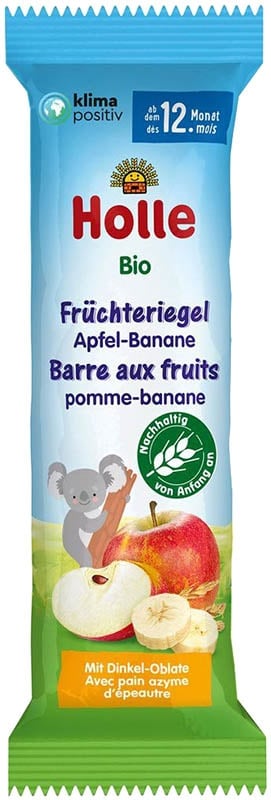 HOLLE Barretta alla frutta Mela e Banana Bio 25 g