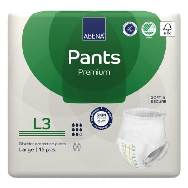 Abena Pantaloni Premium L L3 verde 15 pezzi