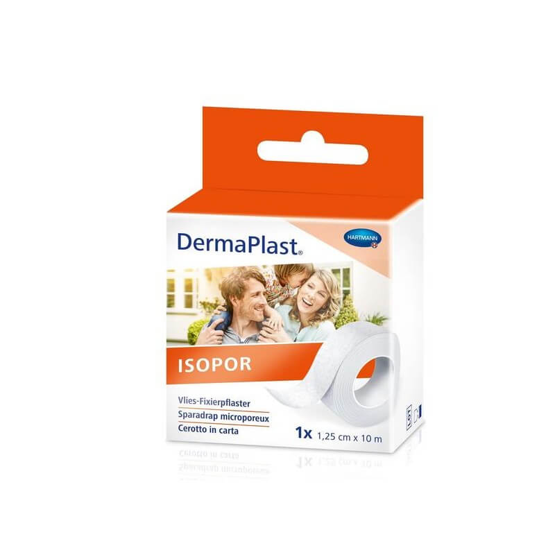 DermaPlast Isopor cerotto di fissaggio 1,25cmx9,2m in vello bianco