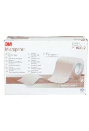 3M MICROPORE rotolo di cerotti senza dispenser 50mmx9,14m pelle 6 pezzi